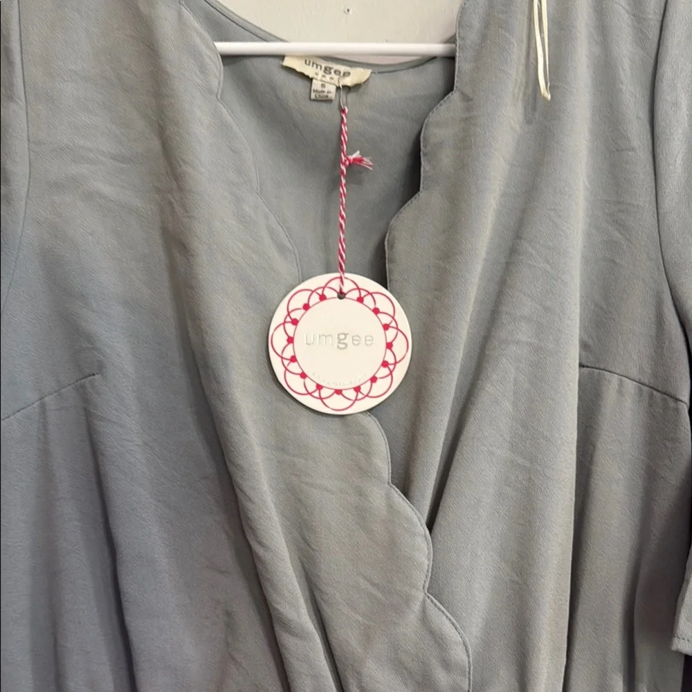 Umgee Gray Wrap-Style One Piece with Elastic Waist - Picture 3 of 4
